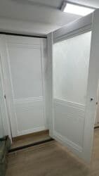 осб панели: Межкомнатная дверь со стеклом, Двустворчатая, цвет - Белый — 2