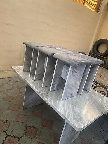 кухонные стол стулья: Кухонный стол и стул, Новый, цвет - Серый — 9