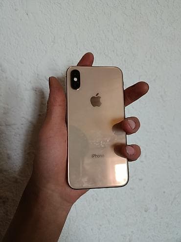 IPhone Xs, Б/у, 64 ГБ, Золотой, Кабель, 84 %