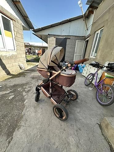 аксессуары для велосипедов: Коляска, Другой бренд, цвет - Коричневый, Б/у — 6