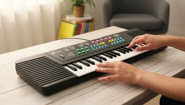 Электронное пианино Работает на батарейках В отличном состоянии at lalafo.kg Электронное пианино Работает на батарейках В отличном состоянии