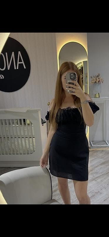 ange: Черное короткое платье от бренда Ange dress Размер м цена 2500 — 1