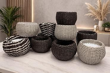 Эти плетёные кашпо — стильное решение для дома, террасы, веранды и — 8