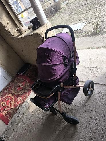 байки детские: Коляска, Другой бренд, цвет - Фиолетовый, Б/у, Самовывоз — 1