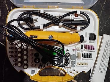 тиски большие промышленные: Мини-гравёр,DeWalt, в кейсе с большим набором насадок,210 шт,с гибким — 5