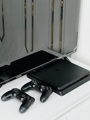 Видеоигры и приставки: PlayStation 4 Slim (PS4) — игровая консоль от Sony в чёрном цвете — 7