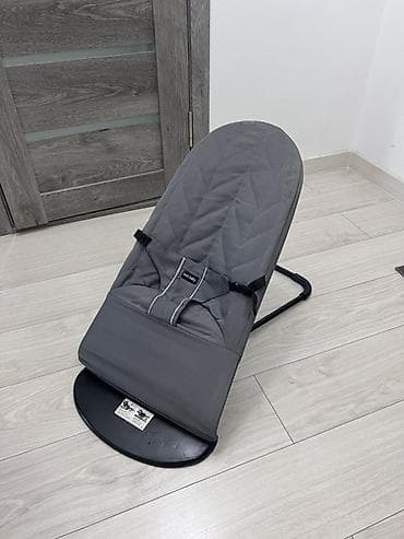 Детская мебель: Детский шезлонг, Качалка, Железо, цвет - Серый — 1