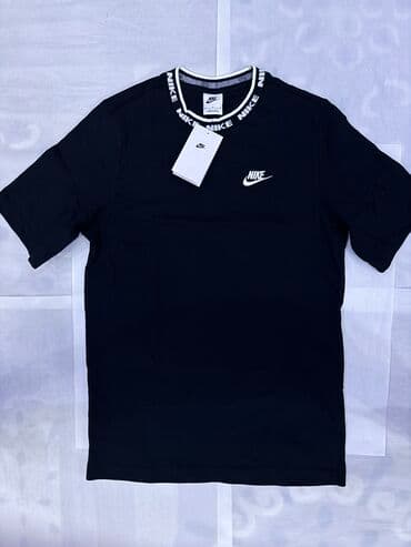 mango: Мужская футболка, M, Nike, Новый, цвет - Черный, Самовывоз — 3