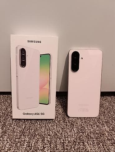 xa max: Samsung Galaxy A56, Б/у, 256 ГБ, цвет - Розовый, 2 SIM, eSIM — 1