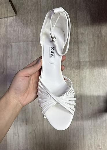 zaza туфли: Босоножки, 36, 37, 38, Zara, Новый, цвет - Белый, Самовывоз, Платная доставка — 3