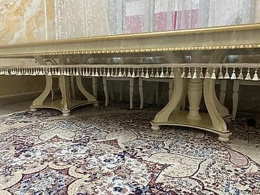 foldable table: Стол и стул для зала, Б/у, цвет - Бежевый — 3