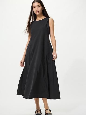 Черное платье Uniqlo AIRism Ultra Stretch, без рукавов, миди/макси at lalafo.kg Черное платье Uniqlo AIRism Ultra Stretch, без рукавов, миди/макси