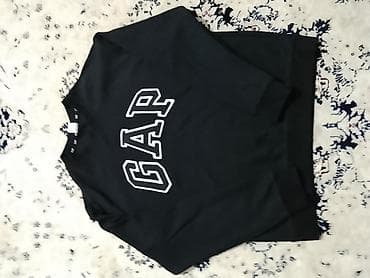 gap худи: Свитшот GAP, черный, с крупным объемным логотипом GAP на груди — 2