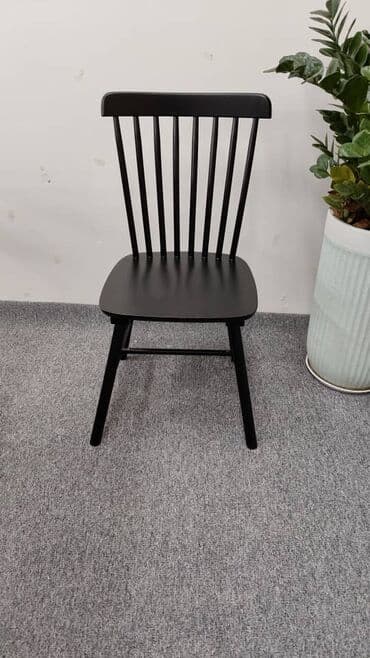 прихожая лофт: Стул для кухни, Дерево, цвет - Черный — 1