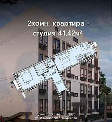 жк кунгей: Строится, 2 комнаты, 33 м² — 5