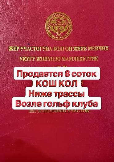 продаю участок село кок жар: 8 соток, Для строительства, Красная книга — 1