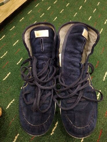 спартивная обувь: Асикс тайгер, оригинал, синий золотистый цвет, размер 26,5см.Продаю — 2