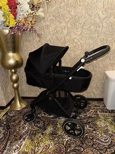 для новорожденых: Коляска, Cybex, цвет - Черный, Б/у, Самовывоз, Бесплатная доставка — 2