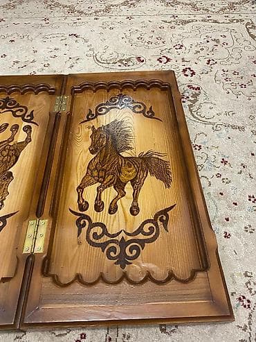 реска тв: Шахматы, нарды, кара жыгач жаны, колго жасалган, шикарный для — 8
