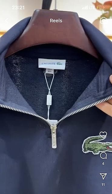 tech flecee: Размер L Свитшот Lacoste с молнией до середины груди (half-zip) — 2