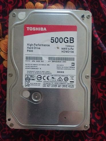 Техника и электроника: Накопитель для ПК, Б/у, Toshiba, HDD, 512 ГБ, 3.5", Для ПК — 1
