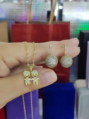 свадебные платья от производителя: Серебро Италия Серебряный Серьги+ Цепочка с подвеской Цена 4500сом — 3