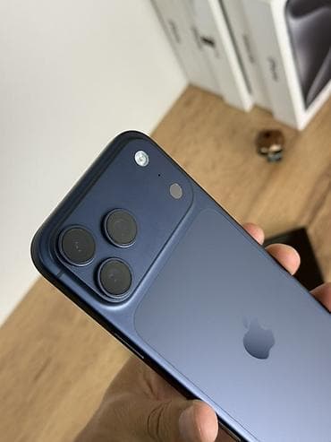 e96a hoco: IPhone 17 Pro Max, Б/у, 1 ТБ, Синий, Защитное стекло, Чехол, 100 % — 2