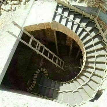 дом двух этажный: Бетон тепкичи Жеке менчик үй үчүн, Кепилдиги, Тепкичтин формасы: Көп марштуу, Стиль: Классикалык — 4