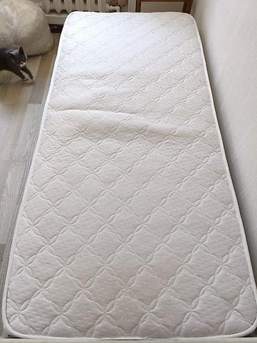 Дом и сад: Спальный матрас, Б/у, Односпальный, Пружинный, Матрасы средней жесткости, Самовывоз — 2