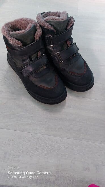 современные детские коляски: Детские зимние ботинки Натуралка Ортопед, Турция. - Цвет: черный с — 2
