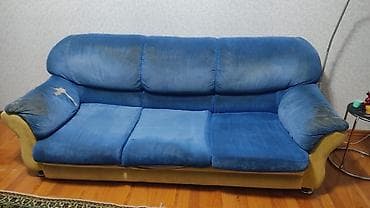 coffee table: Комплект мягкой мебели, Б/у, Самовывоз, цвет - Синий — 2