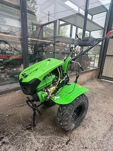 Мотоблок HB80PRO (зелёный) - Бензиновый двигатель 212 cc с ручным