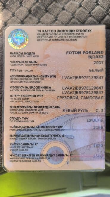 садовый измелчитель: Грузовик, Foton, Стандарт, 3 т, Б/у — 3