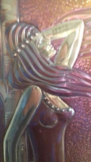 холсты бишкек: Картина-чеканка "Девушка у дерева" — 2