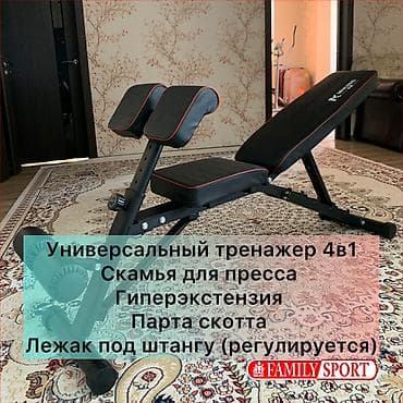гиперекстензия: Family Sport Универсальный тренажёр 4в1 Гиперекстензия Парта Скотта — 1