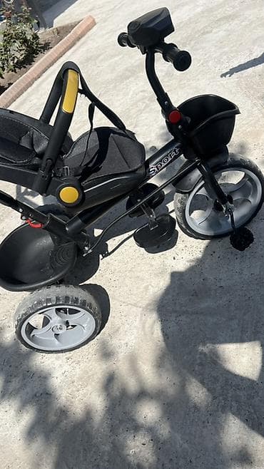 team terzo: Детский трёхколёсный велосипед-каталка с родительской ручкой и — 1