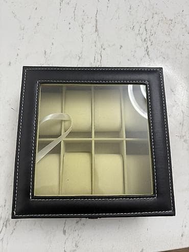 часы с бриллиантами: Органайзер/шкатулка для часов на 8 отделений - Корпус: черный, с — 1