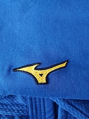военые формы: Кимоно для дзюдо Mizuno (синее) + белый пояс. - Оригинальная — 3