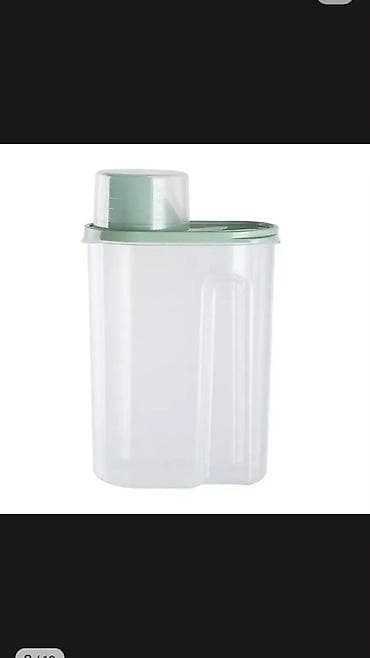 мерные: Прозрачный пластиковый контейнер для хранения сыпучих продуктов — 4