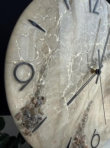 Часы для дома: Настенные часы, диаметр 35 см - Дизайн: мраморные переливы с — 9