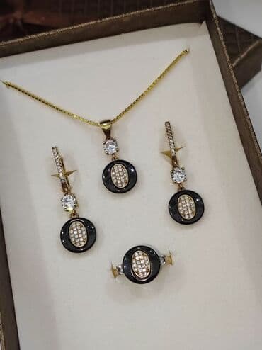 набор пандора: Серебряный Набор+ Цепочка Серебро МС напыление жёлтое золото 925 — 14