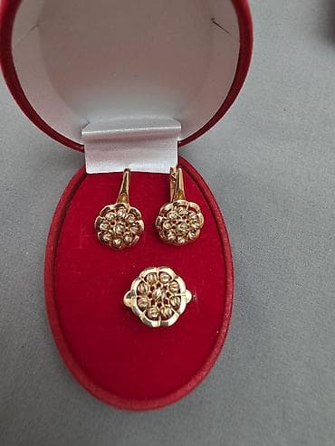 делать: Набор украшений, Проба 585, Б/у, Цвет металла: Желтый — 3