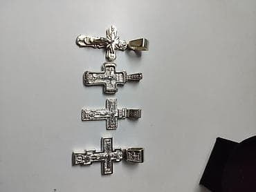 Массивные Серебряные Кресты в Наличии Ручные плетения Цепи и