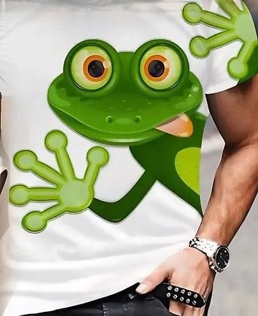 надпись на футболке: Мужские футболки с яркими 3D‑принтами
размер l
Ткань полиэстер — 5