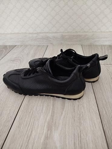 nike react: Женские кожаные кеды(кэжуал/спортивный стиль) - Цвет: черный, матовая — 3