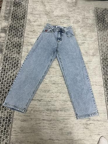 классика одежда: Джинсы Big Boy - Тип: прямые широкие джинсы - Посадка: высокая - Цвет — 1