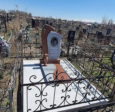 кызыл таш: Сүрөтү бар овалдарды жасоо, Тосмолорду жасоо, Эстеликтерди жасоо | Гранит, Жыгач, Металл | Жасалгалоо, Орнотуу — 3