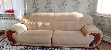 Комплекты мягкой мебели: Гарнитур для зала, Б/у, Шкаф, Кресло, Диван, Самовывоз, цвет - Бежевый — 2