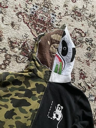 Мужская одежда: Худи на молнии BAPE (A Bathing Ape) Shark Full Zip, сплит-дизайн — 1
