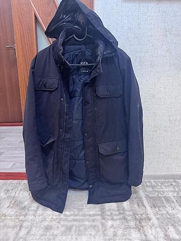 nike tech: Зимняя мужская парка, черного цвета, удлиненного кроя. Особенности: - — 5